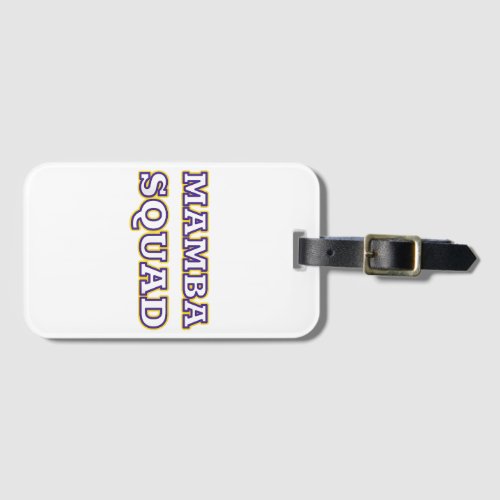 Mamba Squad funny Clothing for Snake Lover Luggage Tag