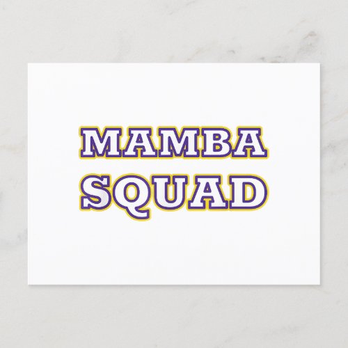 Mamba Squad funny Clothing for Snake Lover Postcard