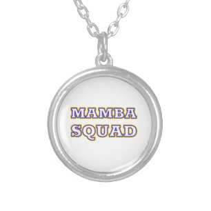 Mamba Squad funny Clothing for Snake Lover Silver Plated Necklace