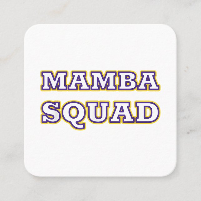 Mamba Squad funny Clothing for Snake Lover Square Business Card (Front)