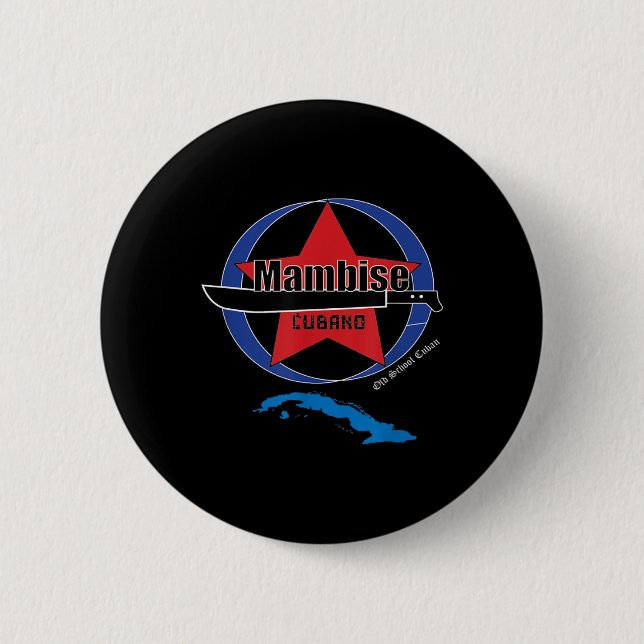 Mambi Army Cubano Machete Cuba Libre Cuban War Ind Button (Front)