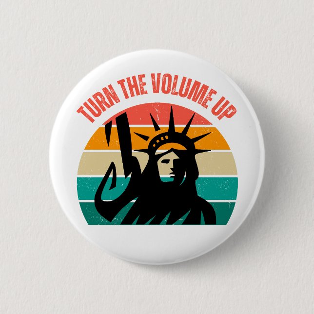 Mamdani Turn The Volume Up New York Mayor Button (Front)