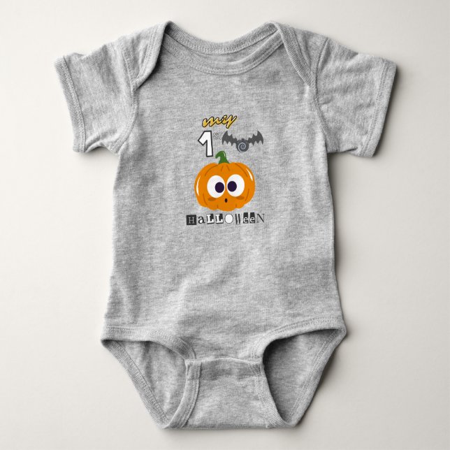 Mameluco con diseño 1er Halloween Baby Bodysuit (Front)