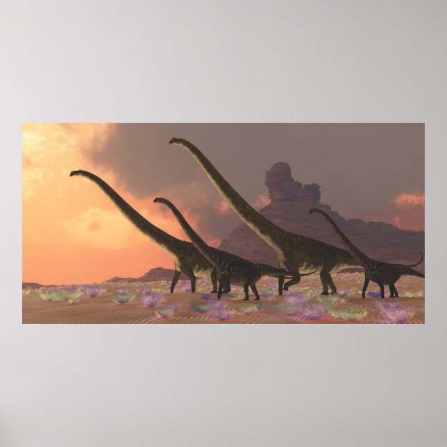 Mamenchisaurus Dinosaurs Print (Front)