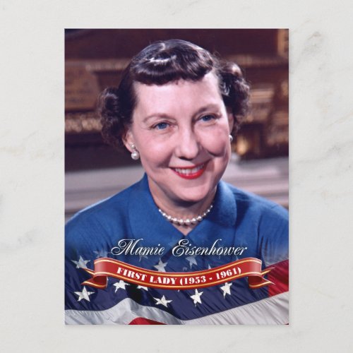 Mamie Eisenhower First Lady of the US Postcard
