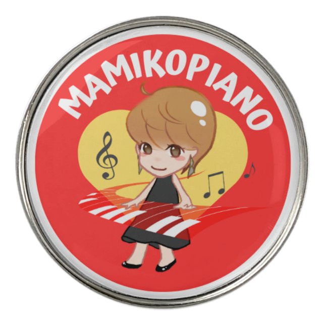 【mamikopiano】ゴルフボールマーカー／Golf ball marker (Front)