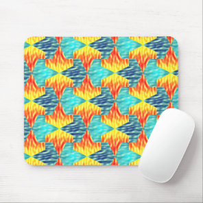 Mamluks Djinns Fire and Water Pattern Mouse Pad