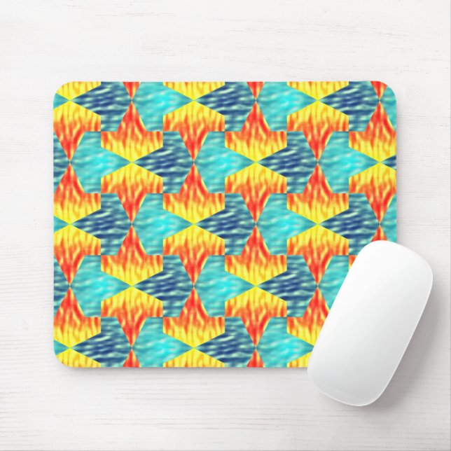 Mamluks Djinns Fire and Water Pattern Mouse Pad (With Mouse)