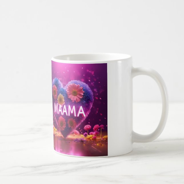 Mamma colorful flowers  coffee mug (Right)