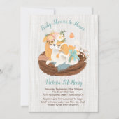 Mamma dog & baby puppy baby shower invitations (Front)