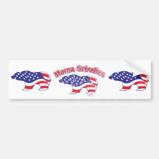Mamma-Grizzly-Distressed Bumper Sticker