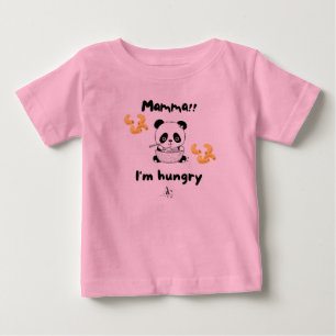 Mamma I'm hungry panda baby t-shirt
