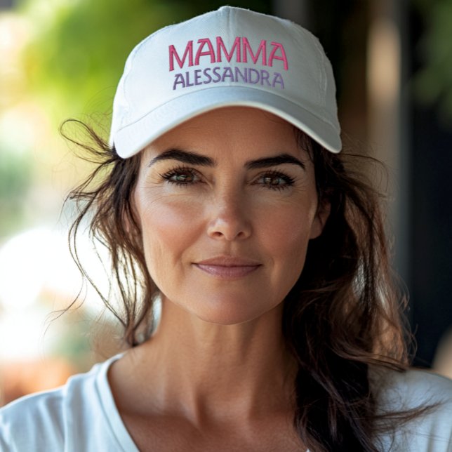 Mamma Italian Mom personalized embroidered cap (Creator Uploaded)
