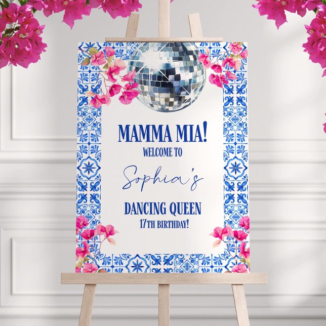 Mamma Mia Birthday Welcome Sign: Retro Disco Party Foam Board (Creator Uploaded)