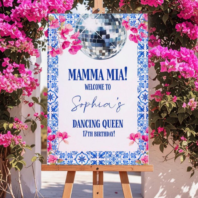 Mamma Mia Birthday Welcome Sign: Retro Disco Party Foam Board (Creator Uploaded)