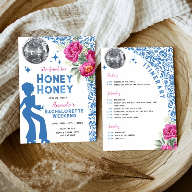 Mamma mia Dancing Queen Bachelorette Itinerary Invitation (Creator Uploaded)