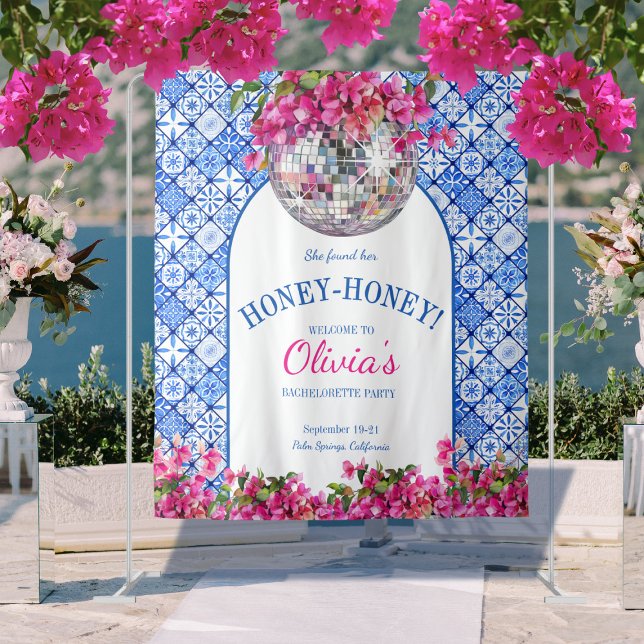 Mamma Mia Disco Bride Welcome Sign Tapestry (Mamma Mia Disco Bride Welcome Sign Tapestry)