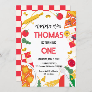 mamma mia! Italian Birthday Party Invitation