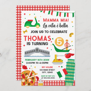 Mamma mia! Italian Birthday Party Invitation