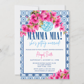 Mamma Mia She's getting married Bridal Shower Invitation
