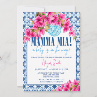 Mamma Mia She's having a baby Baby Shower Invitation