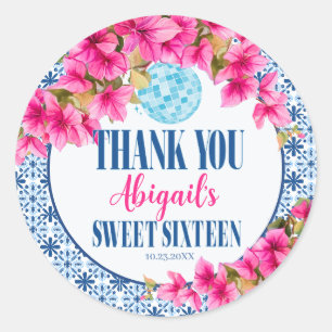 Mamma Mia! Sweet 16 Thank you Classic Round Sticker