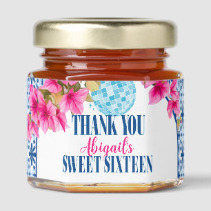 Mamma Mia! Sweet 16 Thank you Honey Jar Favors