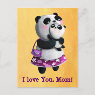 Mamma Panda with her Child Postcard