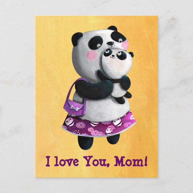 Mamma Panda with her Child Postcard (Front)