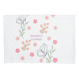 Mamma's flower pillow case