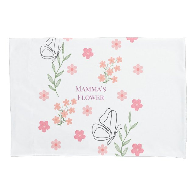 Mamma's flower pillow case (Front)