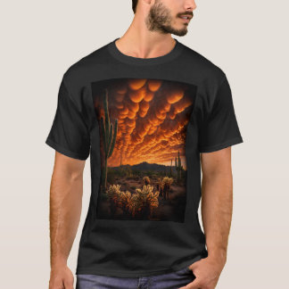 Mammatus Clouds Desert Sunset T-Shirt