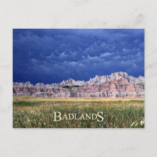 Mammatus clouds over Badlands National Park Postcard