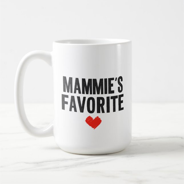 MAMMIE’S Favorite Heart Graphic for Mothers Day Gr Coffee Mug (Left)
