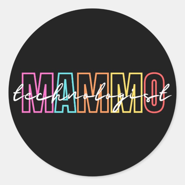 Mammo Classic Round Sticker (Front)