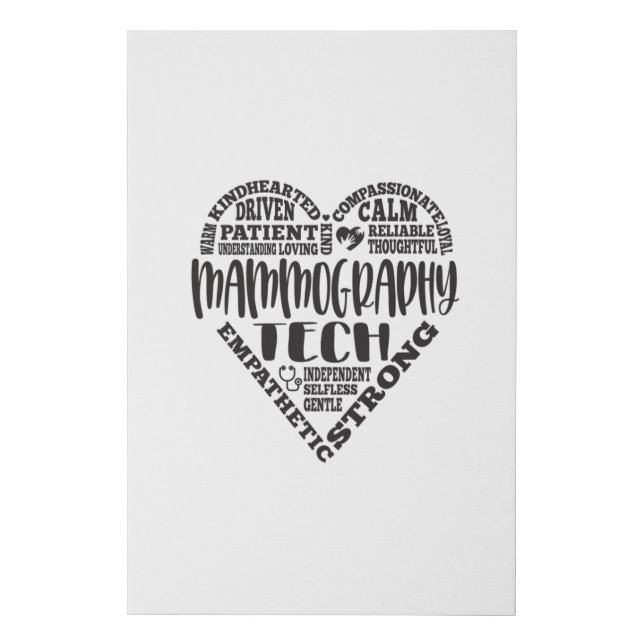 Mammography tech, Mammo technologist Faux Canvas Print (Front)