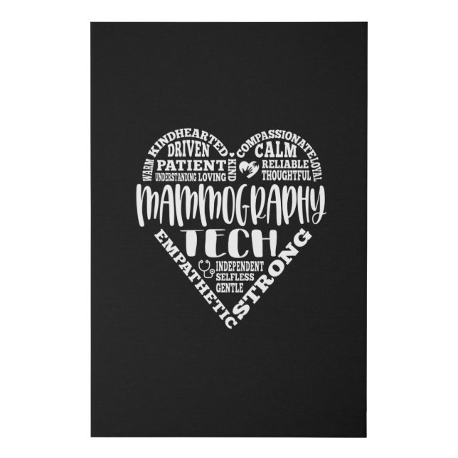 Mammography tech, Mammo technologist Faux Canvas Print (Front)