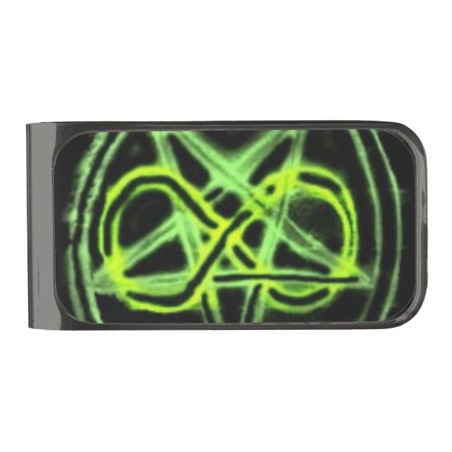 Mammon Gunmetal Finish Money Clip (Front)