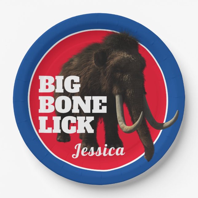 Mammoth and Big Bone Lick   Paper Plates (Front)