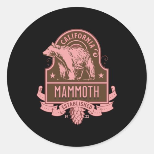 Mammoth California Classic Round Sticker