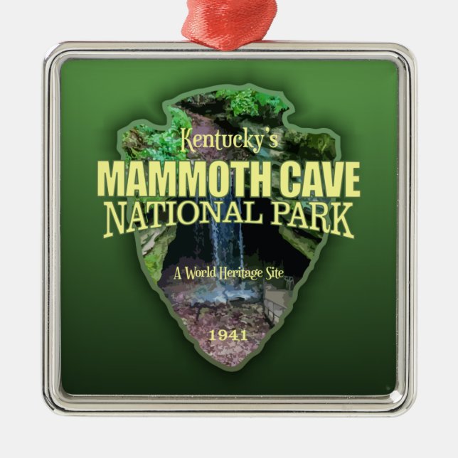 Mammoth Cave (arrowhead) Metal Ornament (Front)