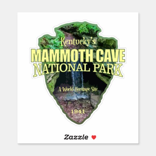 Mammoth Cave arrowhead Sticker