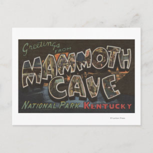 Mammoth Cave, Kentucky - Large Letter Scenes Postcard