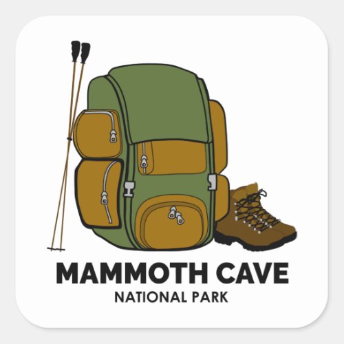 Mammoth Cave National Park Backpack Square Sticker