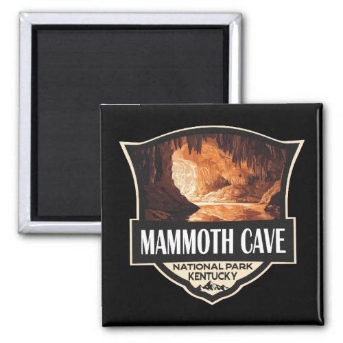 Mammoth Cave National Park Illustration Retro Art Magnet