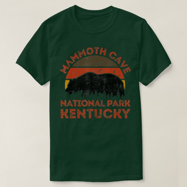 Mammoth Cave National Park Kentucky Bear Hiking Na T-Shirt (Design Front)