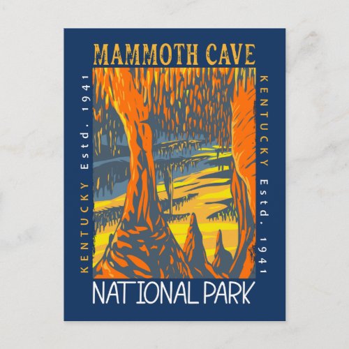 Mammoth Cave National Park Kentucky Distressed Postcard