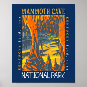 Mammoth Cave National Park Kentucky Distressed Poster