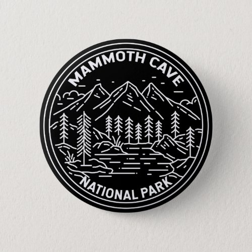 Mammoth Cave National Park Kentucky Monoline Button