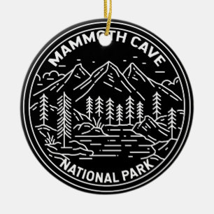 Mammoth Cave National Park Kentucky Monoline Ceramic Ornament
